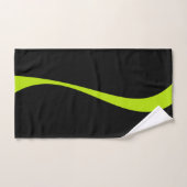 Einfache Waves 2 in Kalkgrün und Schwarz Badhandtuch Set (Handtuch)