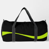 Einfache Waves 2 in Kalkgrün und Schwarz Duffle Bag (Vorderseite)