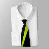Einfache Waves 2 in Kalkgrün und Schwarz Krawatte (Gebunden)