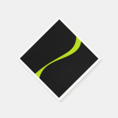 Einfache Waves 2 in Kalkgrün und Schwarz Serviette (Ecke)