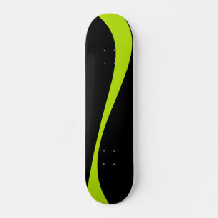 Einfache Waves 2 in Kalkgrün und Schwarz Skateboard
