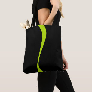 Einfache Waves 2 in Kalkgrün und Schwarz Tasche
