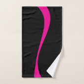 Einfache Waves 2 in Magenta und Schwarz Badhandtuch Set (Handtuch)