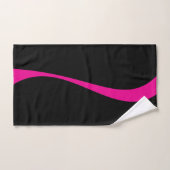 Einfache Waves 2 in Magenta und Schwarz Badhandtuch Set (Handtuch)