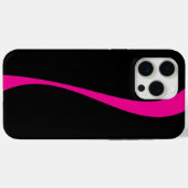 Einfache Waves 2 in Magenta und Schwarz Case-Mate iPhone Hülle (Rückseite (Horizontal))