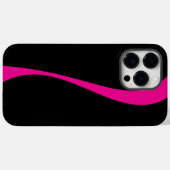 Einfache Waves 2 in Magenta und Schwarz Case-Mate iPhone Hülle (Rückseite (Horizontal))