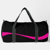Einfache Waves 2 in Magenta und Schwarz Duffle Bag (Vorderseite)