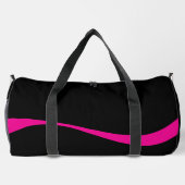 Einfache Waves 2 in Magenta und Schwarz Duffle Bag (Rückseite)