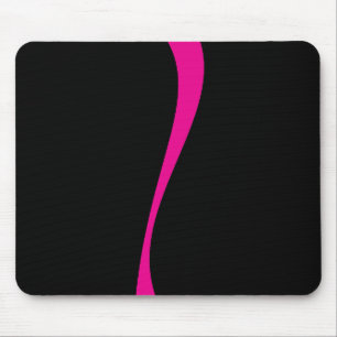 Einfache Waves 2 in Magenta und Schwarz Mousepad