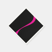 Einfache Waves 2 in Magenta und Schwarz Serviette (Ecke)