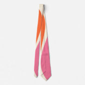 Einfache Waves 2 in Rosa, Orange und Creme Krawatte (Rückseite)