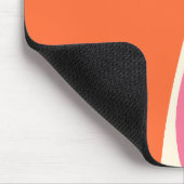 Einfache Waves 2 in Rosa, Orange und Creme Mousepad (Ecke)