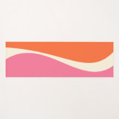 Einfache Waves 2 in Rosa, Orange und Creme Yogamatte (Vorderseite (Horizontal))