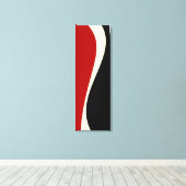 Einfache Waves 2 in Rot und Creme Leinwanddruck (Insitu (Holzboden))