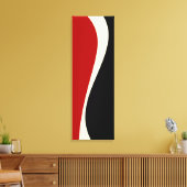 Einfache Waves 2 in Rot und Creme Leinwanddruck (Insitu (Wohnzimmer))