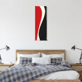 Einfache Waves 2 in Rot und Creme Leinwanddruck (Insitu (Schlafzimmer))