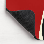 Einfache Waves 2 in Rot und Creme Mousepad (Ecke)