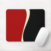 Einfache Waves 2 in Rot und Creme Mousepad (Mit Mouse)
