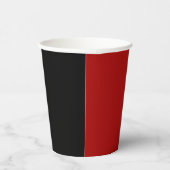 Einfache Waves 2 in Rot und Creme Pappbecher (Rechts)