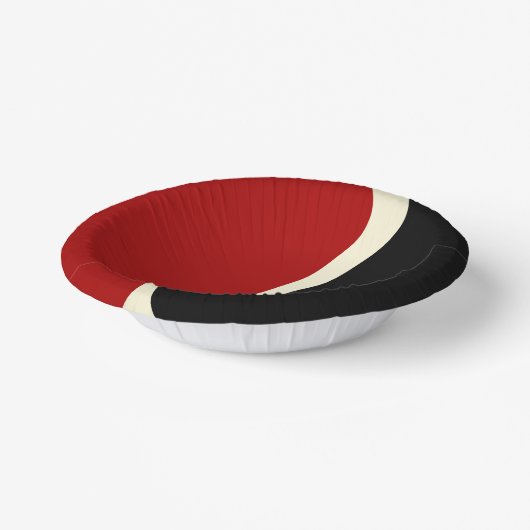 Einfache Waves 2 in Rot und Creme Pappteller (Gewinkelt)