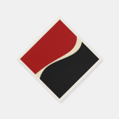 Einfache Waves 2 in Rot und Creme Serviette (Ecke)