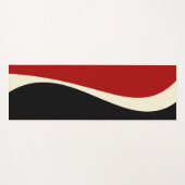 Einfache Waves 2 in Rot und Creme Yogamatte (Vorderseite (Horizontal))