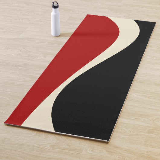 Einfache Waves 2 in Rot und Creme Yogamatte (Beispiel)