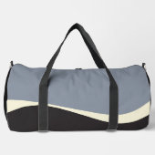 Einfache Waves 2 in Schwarz, Grau und Creme Duffle Bag (Vorderseite)