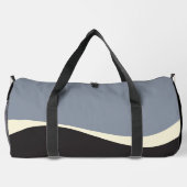 Einfache Waves 2 in Schwarz, Grau und Creme Duffle Bag (Rückseite)
