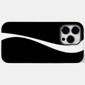 Einfache Waves 2 - Schwarz und Weiß Case-Mate iPhone Hülle (Rückseite (Horizontal))