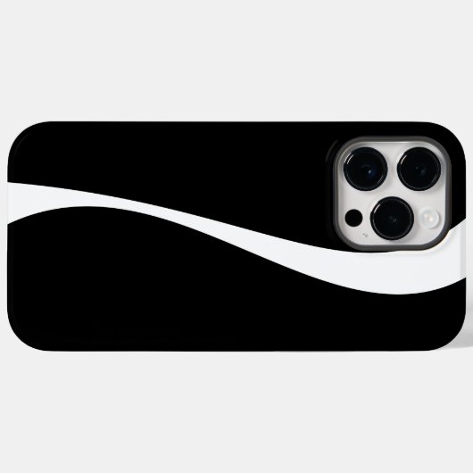 Einfache Waves 2 - Schwarz und Weiß Case-Mate iPhone Hülle (Rückseite (Horizontal))