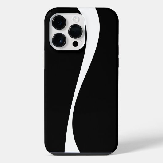 Einfache Waves 2 - Schwarz und Weiß iPhone Hülle (Rückseite)