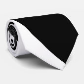 Einfache Waves 2 - Schwarz und Weiß Krawatte (Gerollt)