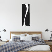 Einfache Waves 2 - Schwarz und Weiß Leinwanddruck (Insitu (Schlafzimmer))