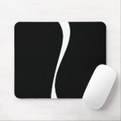 Einfache Waves 2 - Schwarz und Weiß Mousepad (Mit Mouse)