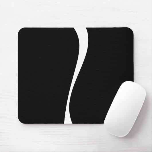 Einfache Waves 2 - Schwarz und Weiß Mousepad (Mit Mouse)