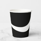 Einfache Waves 2 - Schwarz und Weiß Pappbecher (Rückseite)