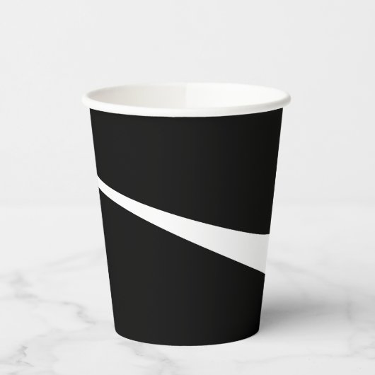 Einfache Waves 2 - Schwarz und Weiß Pappbecher (Links)