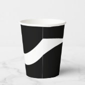 Einfache Waves 2 - Schwarz und Weiß Pappbecher (Rechts)