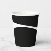 Einfache Waves 2 - Schwarz und Weiß Pappbecher (Vorderseite)