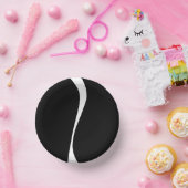 Einfache Waves 2 - Schwarz und Weiß Pappteller (Party)