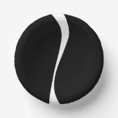 Einfache Waves 2 - Schwarz und Weiß Pappteller (Vorderseite)