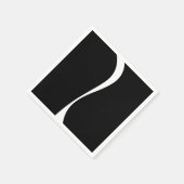 Einfache Waves 2 - Schwarz und Weiß Serviette (Ecke)