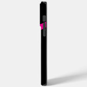 Einfache Waves 3 in Magenta und Schwarz Case-Mate iPhone Hülle (Rückseite / Links)