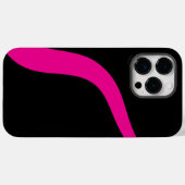 Einfache Waves 3 in Magenta und Schwarz Case-Mate iPhone Hülle (Rückseite (Horizontal))