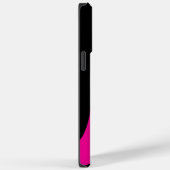 Einfache Waves 3 in Magenta und Schwarz Case-Mate iPhone Hülle (Rückseite / Rechts)