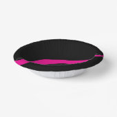 Einfache Waves 3 in Magenta und Schwarz Pappteller (Gewinkelt)