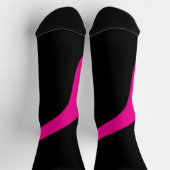Einfache Waves 3 in Magenta und Schwarz Socken (Oben)