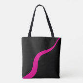 Einfache Waves 3 in Magenta und Schwarz Tasche (Rückseite)