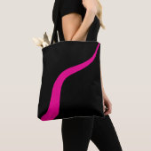 Einfache Waves 3 in Magenta und Schwarz Tasche (Von Nahem)